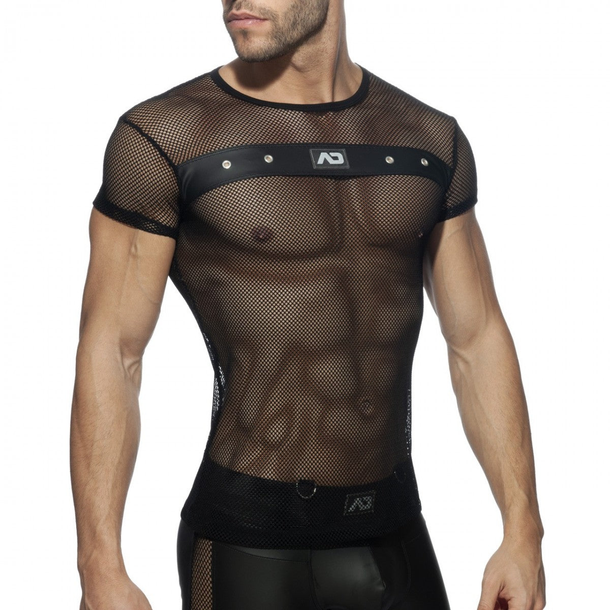 AD Fetish - ADDICTED Fetish Mesh Mixed T-Shirt - ADDICTED SA