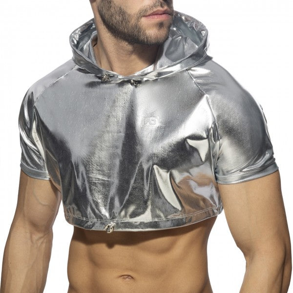 ADDICTED SILVER CROP TOP - ADDICTED SA