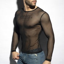 ES COLLECTION Net Long Sleeve T-Shirt