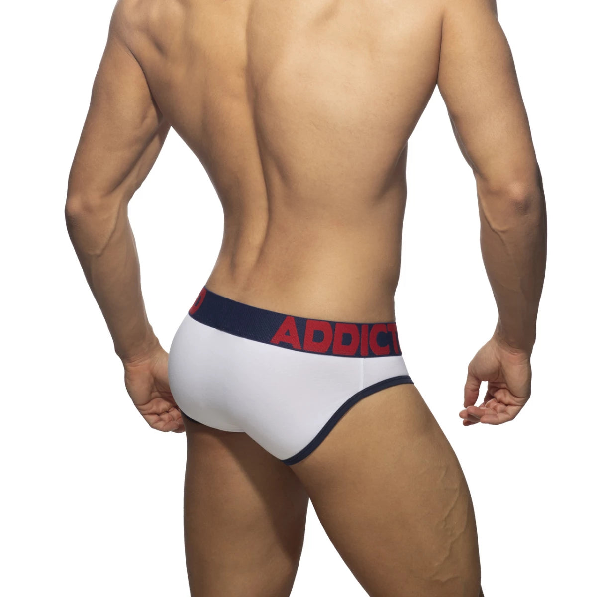Addicted 3 Pack Open Fly Cotton Brief White | Yellow | Navy - ADDICTED SA