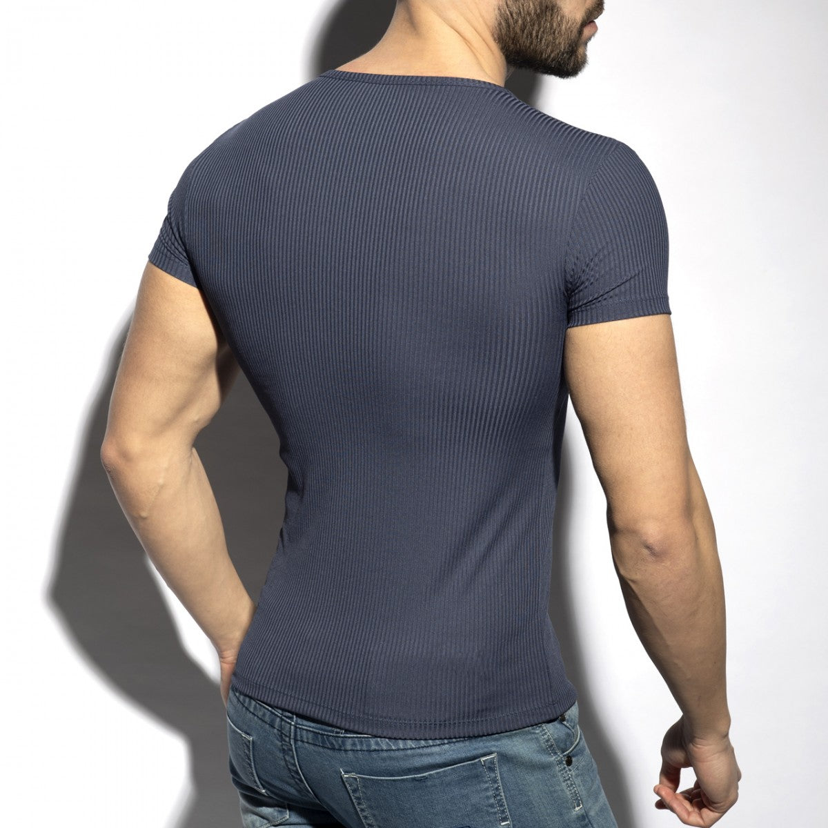 ES Collection Recycled Rib U-Neck T-Shirt
