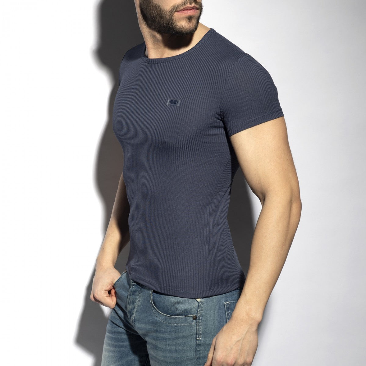 ES Collection Recycled Rib U-Neck T-Shirt
