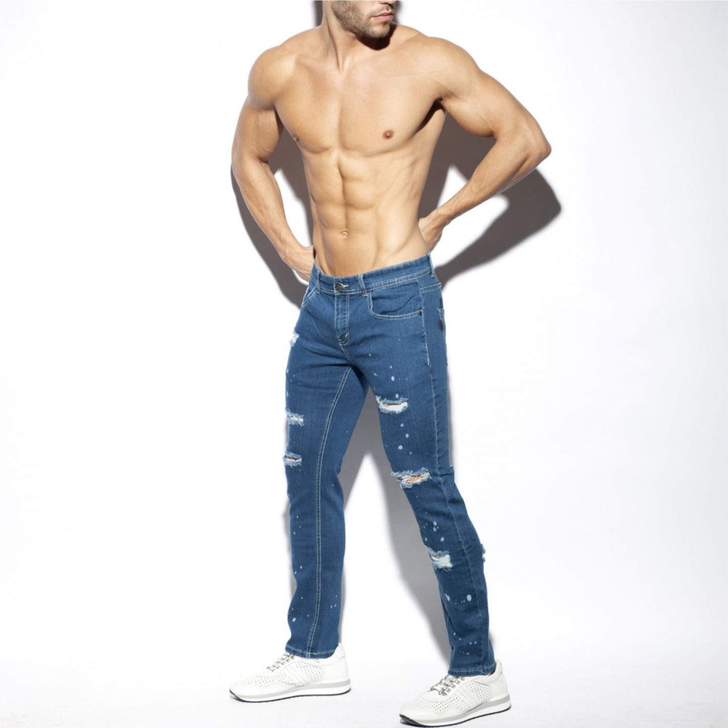 ES COLLECTION RIPPED JEANS - DARK - ADDICTED SA