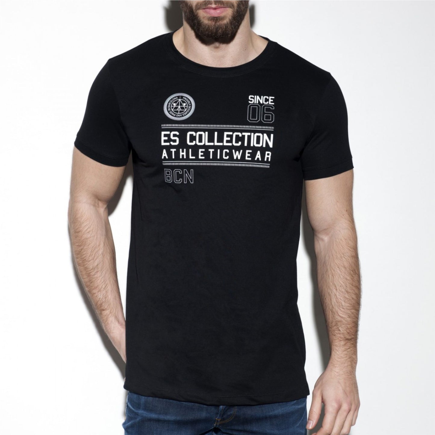 ES COLLECTION ATHLETIC WEAR T-SHIRT - BLACK - ADDICTED SA