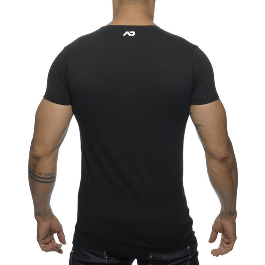 Addicted Bear Round Neck T-Shirt - Black - ADDICTED SA