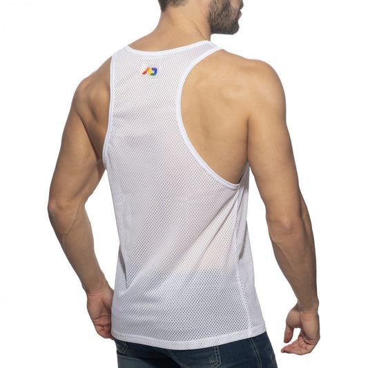 ADDICTED RAINBOW TANK TOP - WHITE - ADDICTED SA
