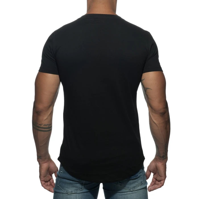 ADDICTED BASIC U NECK T- SHIRT - BLACK - ADDICTED SA