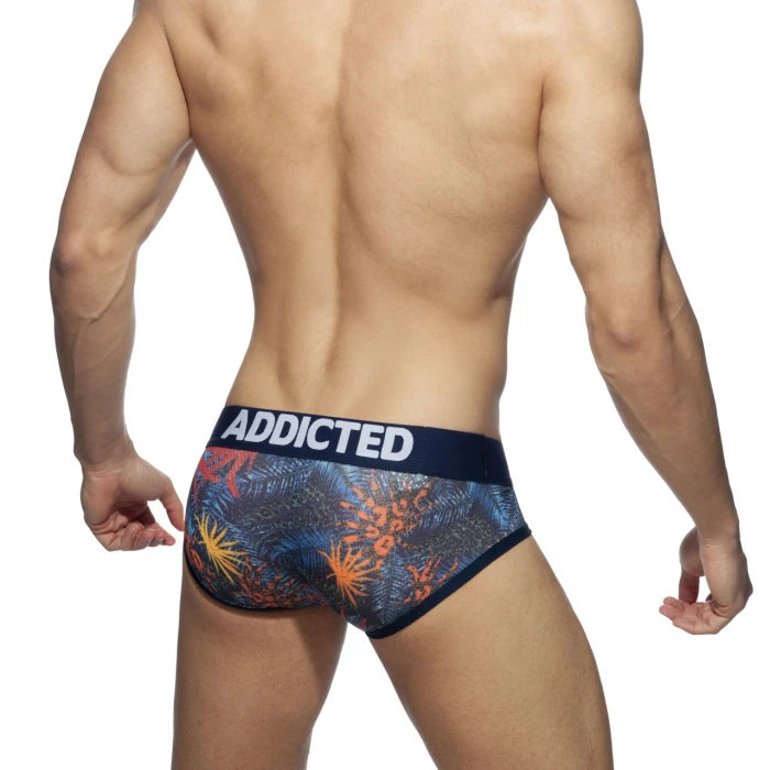 ADDICTED 3 PACK TROPICAL MESH BRIEF WITH SUPPORTIVE POUCH - ADDICTED SA