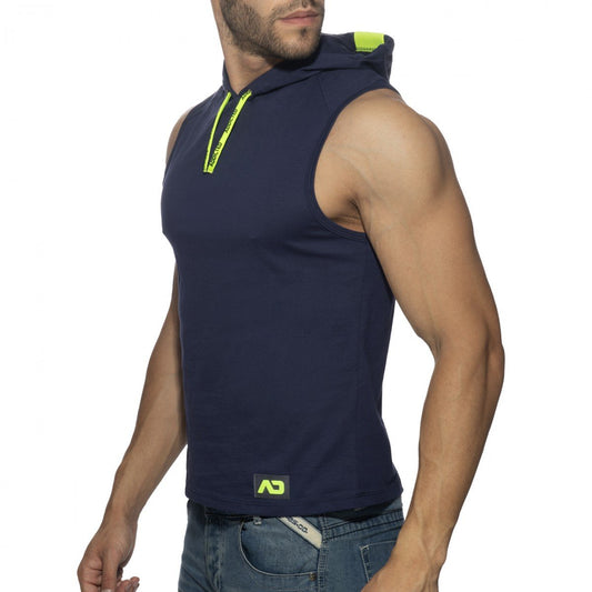 ADDICTED BAND COTTON HOODY - NAVY - ADDICTED SA