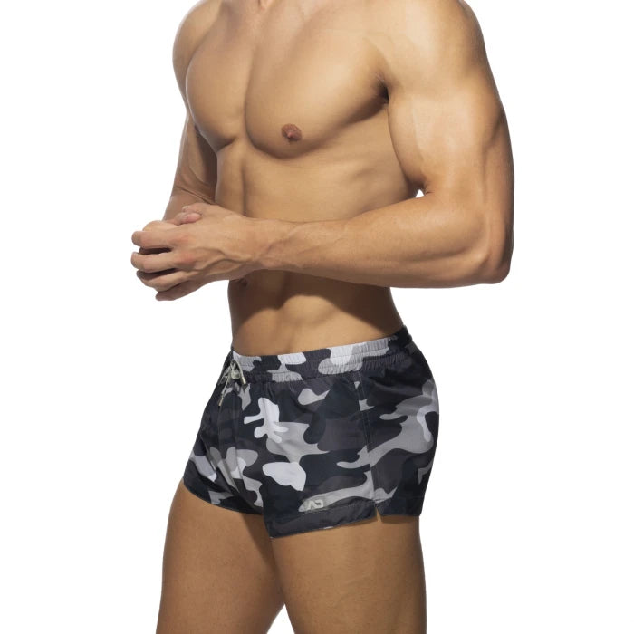 ADDICTED CAMO SWIM SHORTS - GREY CAMOUFLAGE - ADDICTED SA