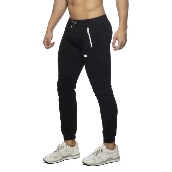 ADDICTED DOUBLE ZIP JOGGING PANTS - BLACK - ADDICTED SA