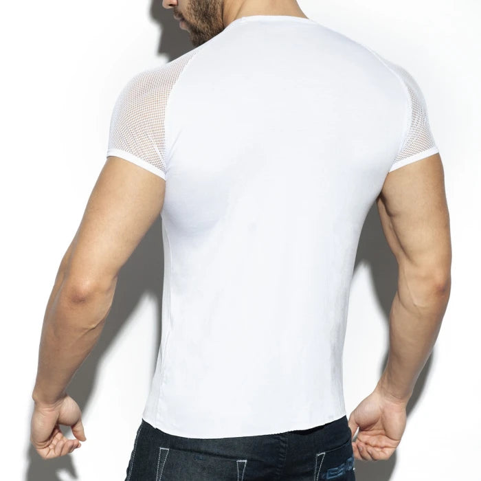 ES COLLECTION RANGLAN MESH T-SHIRT - WHITE - ADDICTED SA