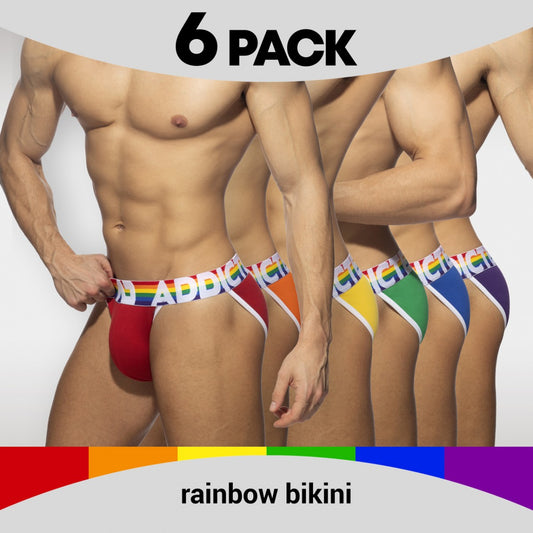 ADDICTED 6 PACK RAINBOW BIKINI BRIEF - ADDICTED SA