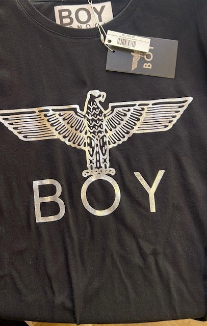 BOY LONDON - MEN’S BLACK & SILVER T-SHIRT - ADDICTED SA