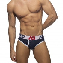 ADDICTED - 2 PACK OPEN FLY COTTON BRIEF WHITE| GREEN - ADDICTED SA