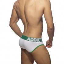 ADDICTED - 3 PACK OPEN FLY COTTON BRIEF GREEN | WHITE | YELLOW