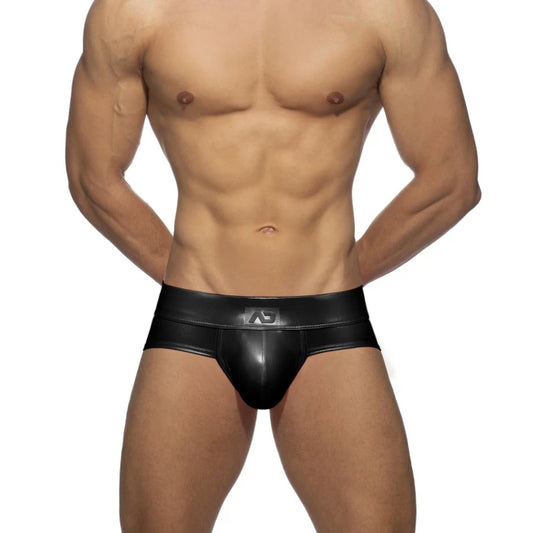 Addicted Neon Shiny Brief - Black