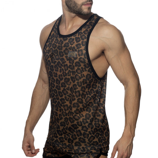 Addicted Leopard Mesh Tank Top