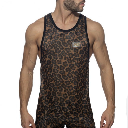 Addicted Leopard Mesh Tank Top