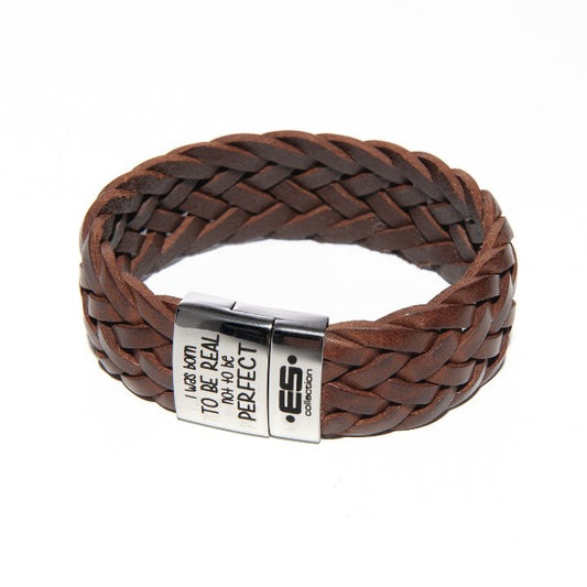 ES "BORN" BRAIDED LEATHER BRACELET