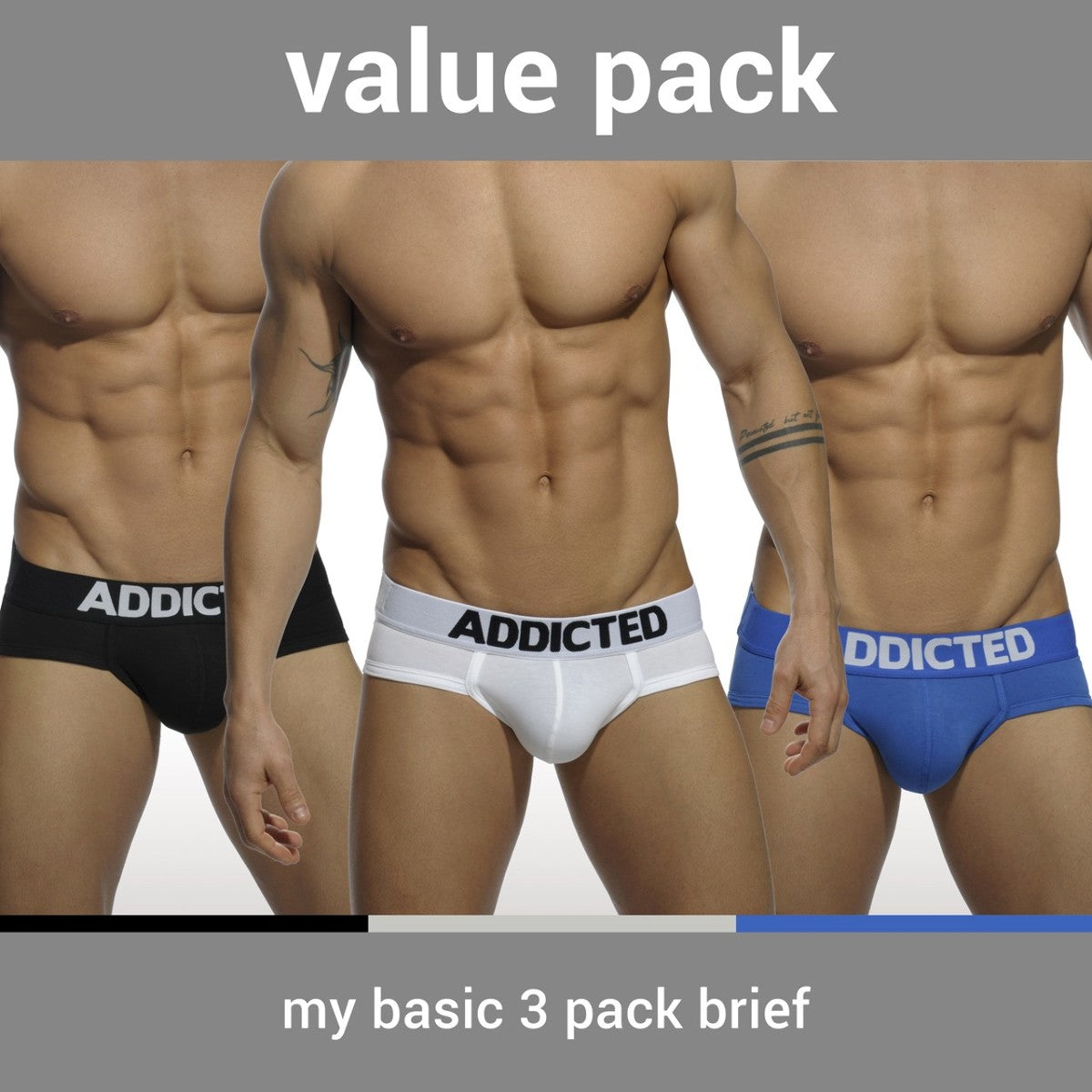 ADDICTED 3 Pack "My Basic" Brief - ADDICTED SA