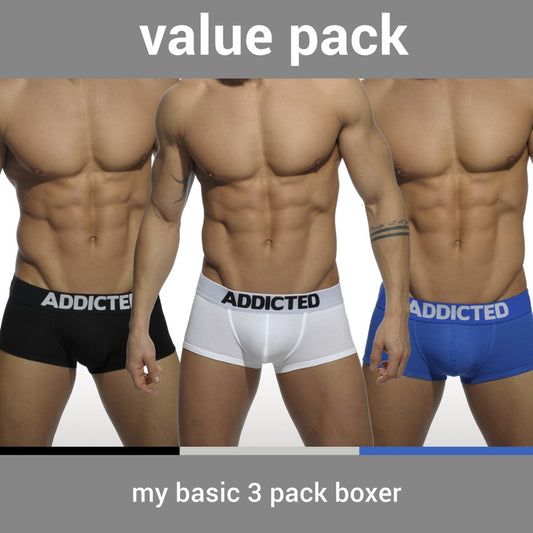 ADDICTED 3 PACK MY BASIC BOXER - ADDICTED SA