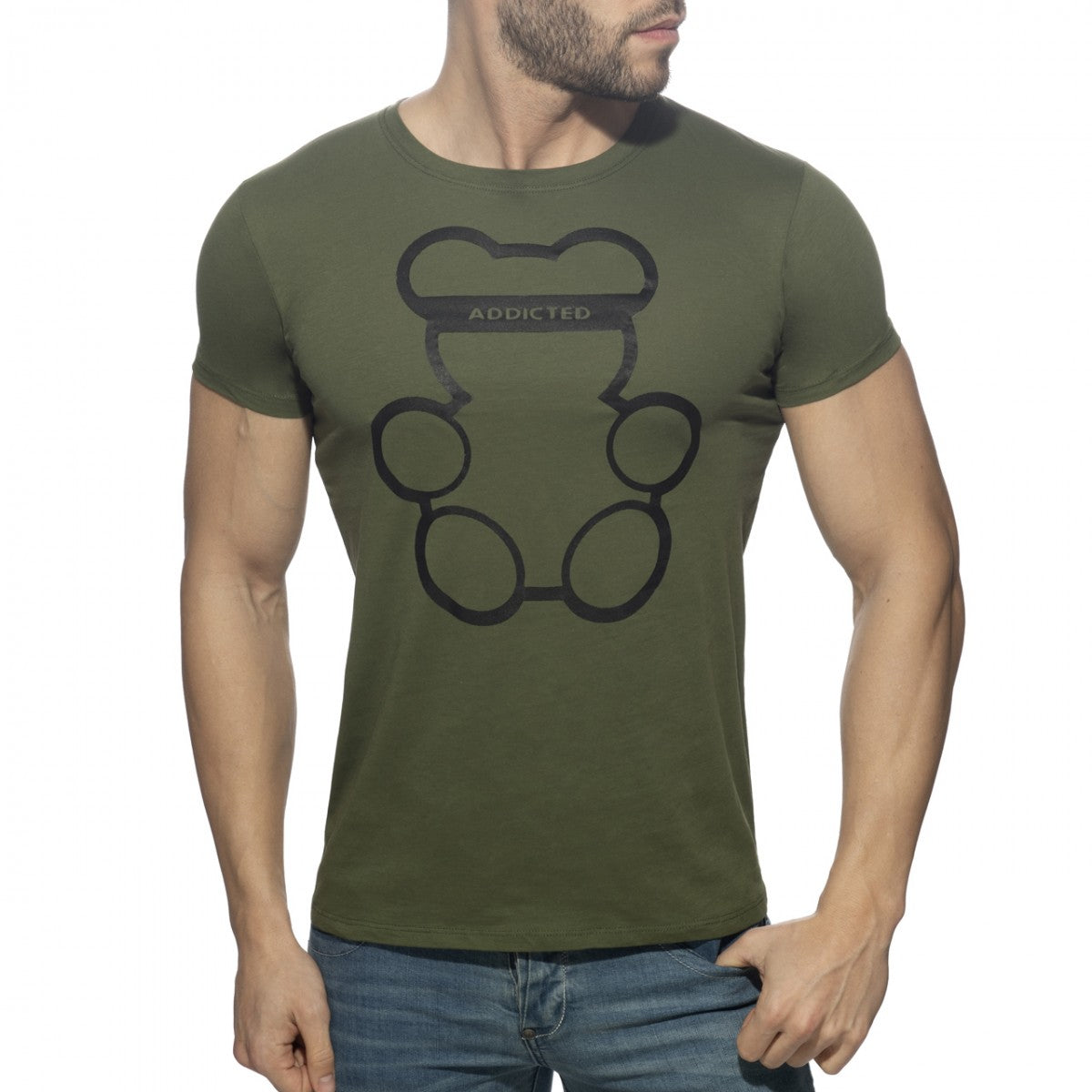 Addicted Bear Round Neck T-Shirt - ADDICTED SA