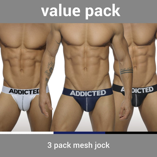 ADDICTED 3 Pack Mesh Jock Push Up - ADDICTED SA