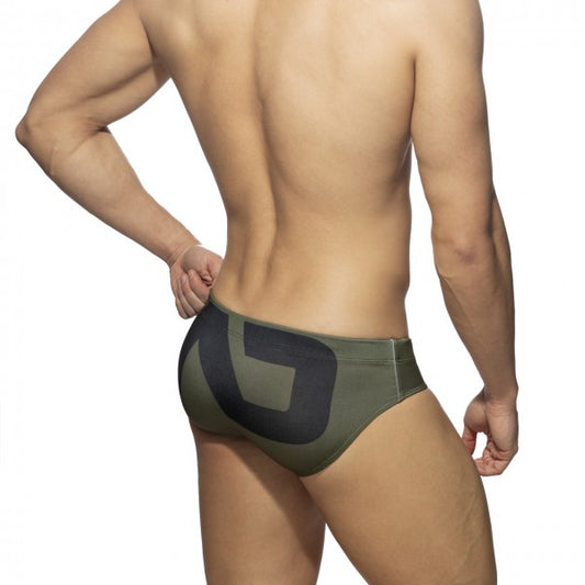 Addicted Extra Large Logo Brief - Kaki