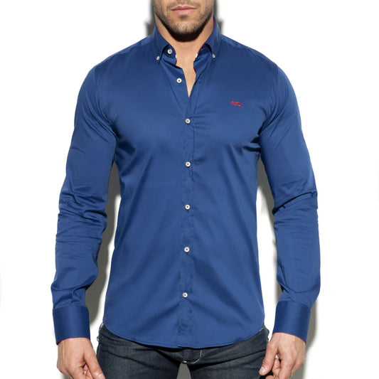 ES Collection Button Packet Shirt - Navy - ADDICTED SA