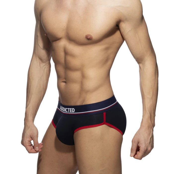 Addicted 2 Pack Cotton Curve Brief White | Navy - ADDICTED SA