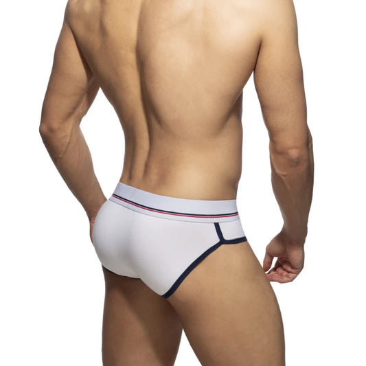 Addicted 2 Pack Cotton Curve Brief White | Navy