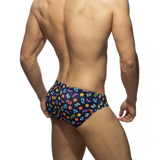 ADDICTED EMOJI SWIM BRIEF