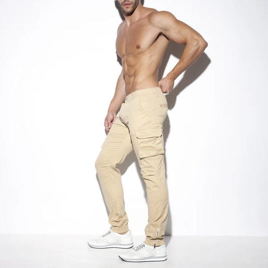 ES Collection Cargo Pants - Beige - ADDICTED SA
