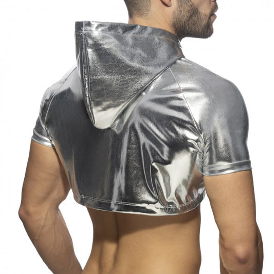 ADDICTED SILVER CROP TOP - ADDICTED SA