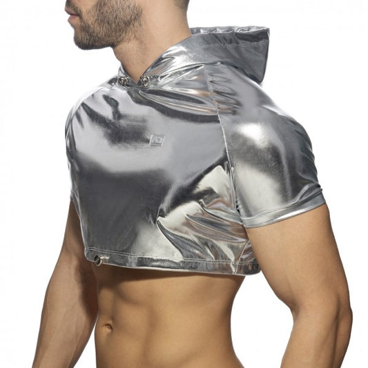 ADDICTED SILVER CROP TOP - ADDICTED SA