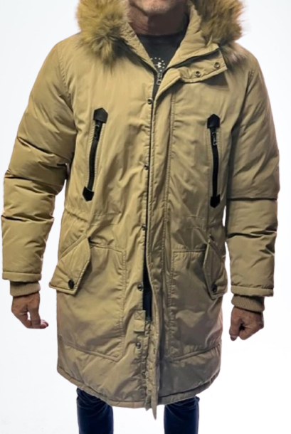 DIESEL LONG COAT WITH DETACHABLE FUR TRIM - ADDICTED SA