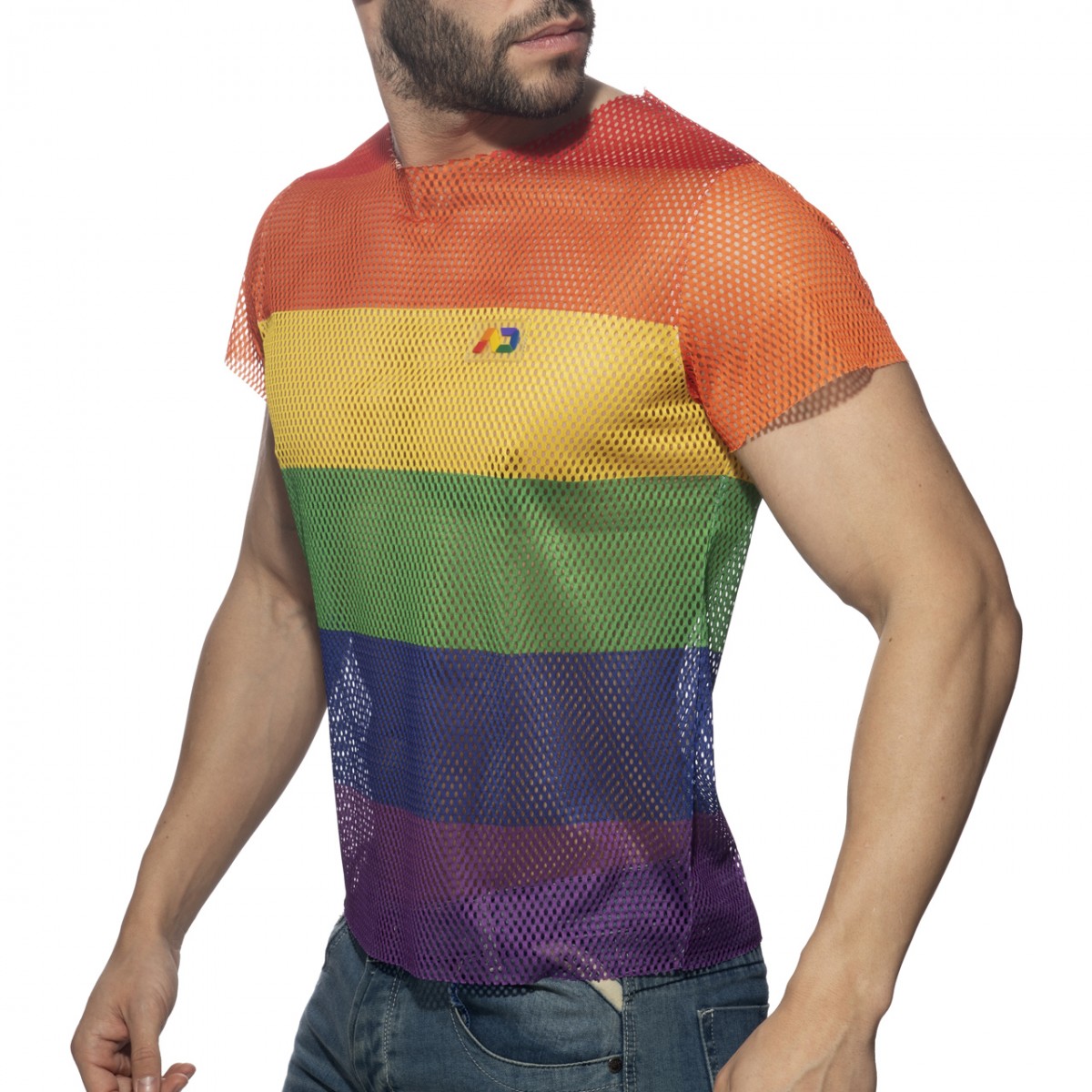 Addicted Mesh Rainbow T-Shirt
