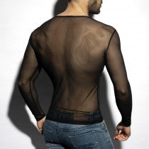 ES COLLECTION Net Long Sleeve T-Shirt