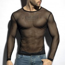ES COLLECTION Net Long Sleeve T-Shirt