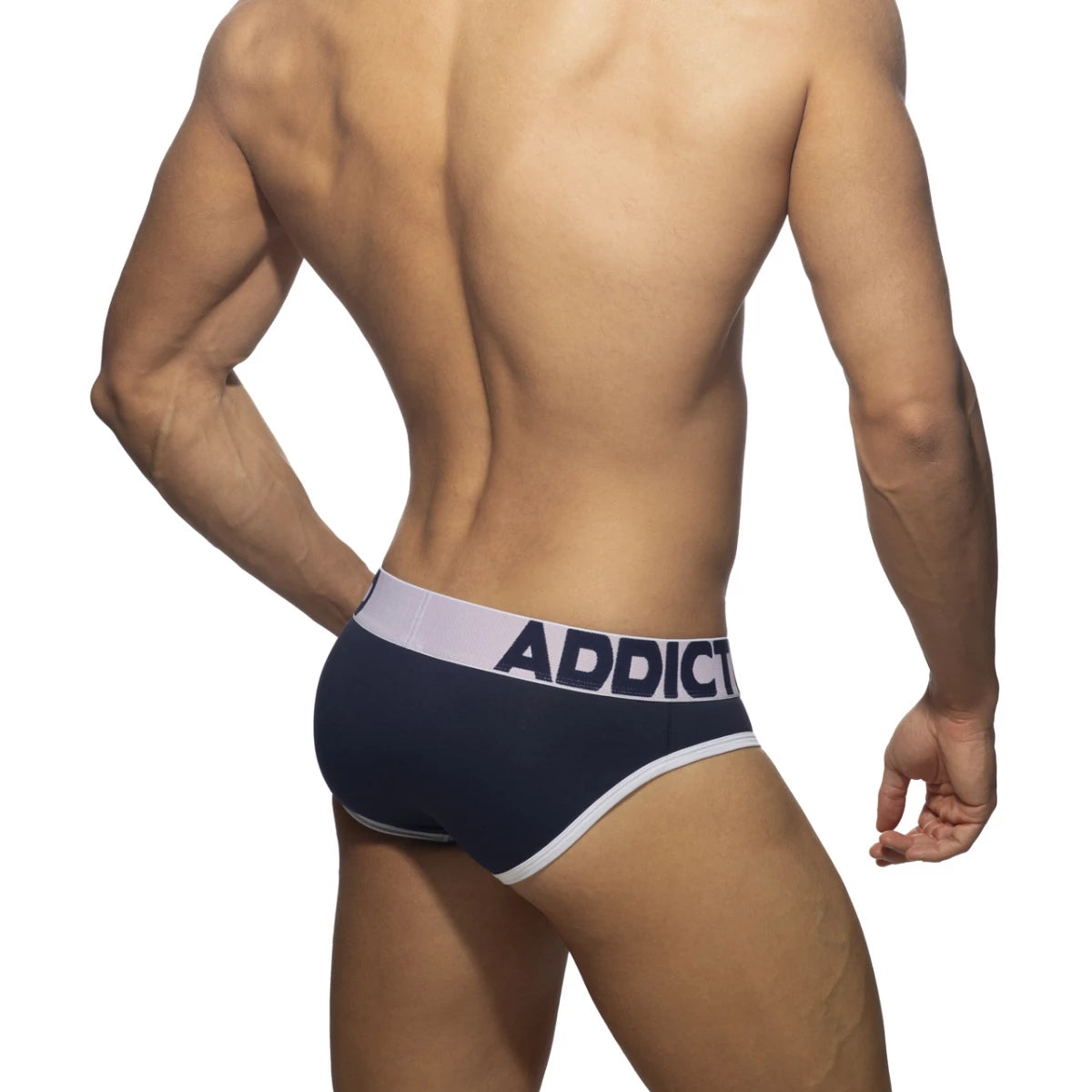 Addicted 3 Pack Open Fly Cotton Brief White | Yellow | Navy