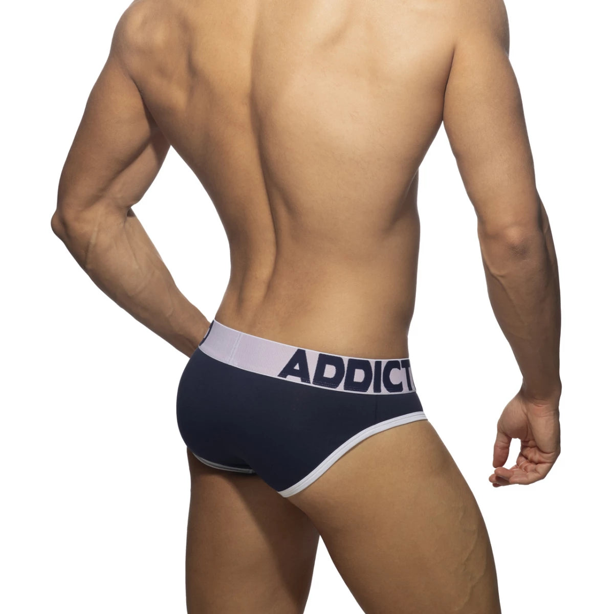 Addicted 3 Pack Open Fly Cotton Brief White | Yellow | Navy - ADDICTED SA