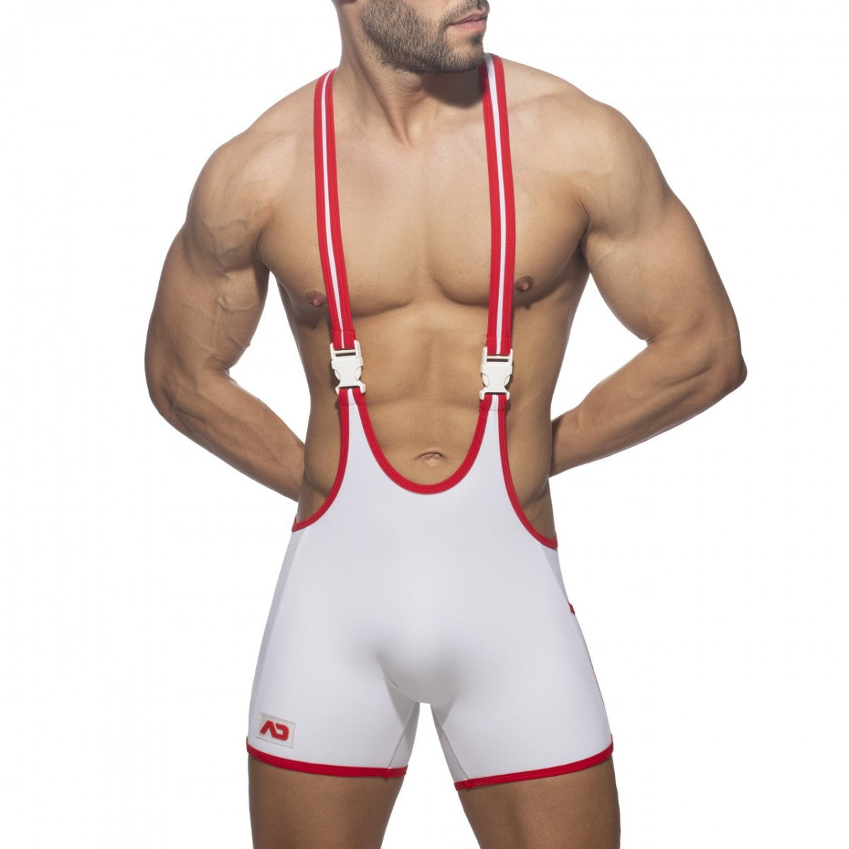 Addicted Rainbow Tape Wrestling Suit