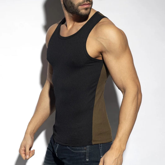 ES Collection Recycled Rib Bicolor Tank Top - ADDICTED SA