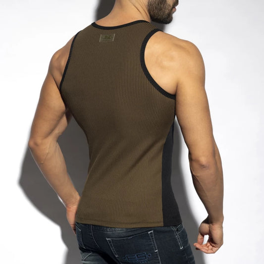 ES Collection Recycled Rib Bicolor Tank Top - ADDICTED SA