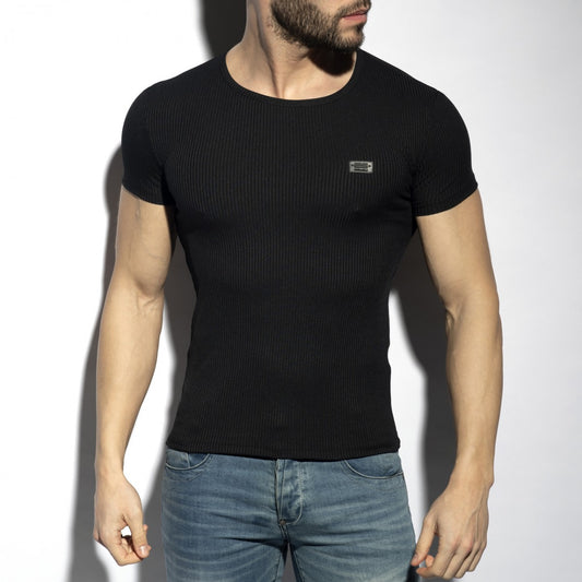 ES Collection Recycled Rib U-Neck T-Shirt - ADDICTED SA