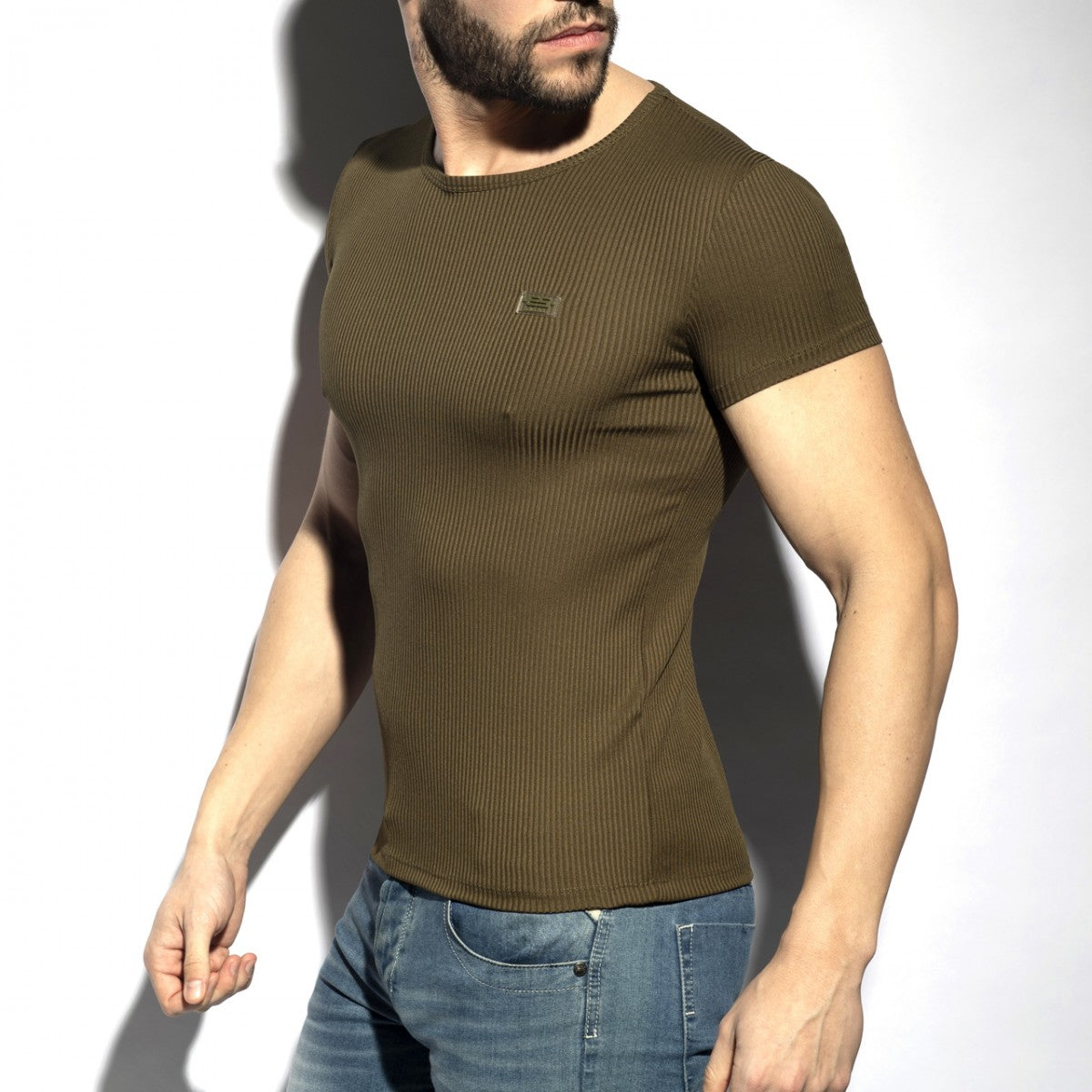 ES Collection Recycled Rib U-Neck T-Shirt