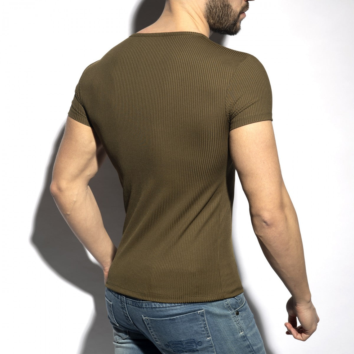 ES Collection Recycled Rib U-Neck T-Shirt
