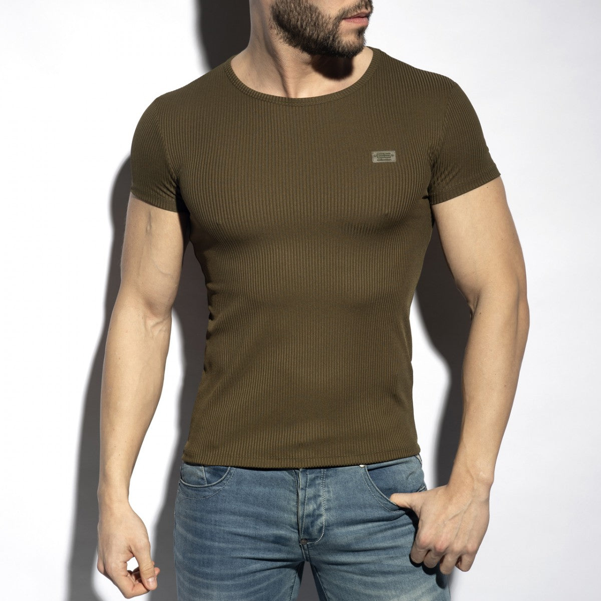 ES Collection Recycled Rib U-Neck T-Shirt