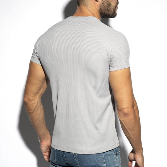 ES RECYCLED RIB V-NECK T-SHIRT - ADDICTED SA